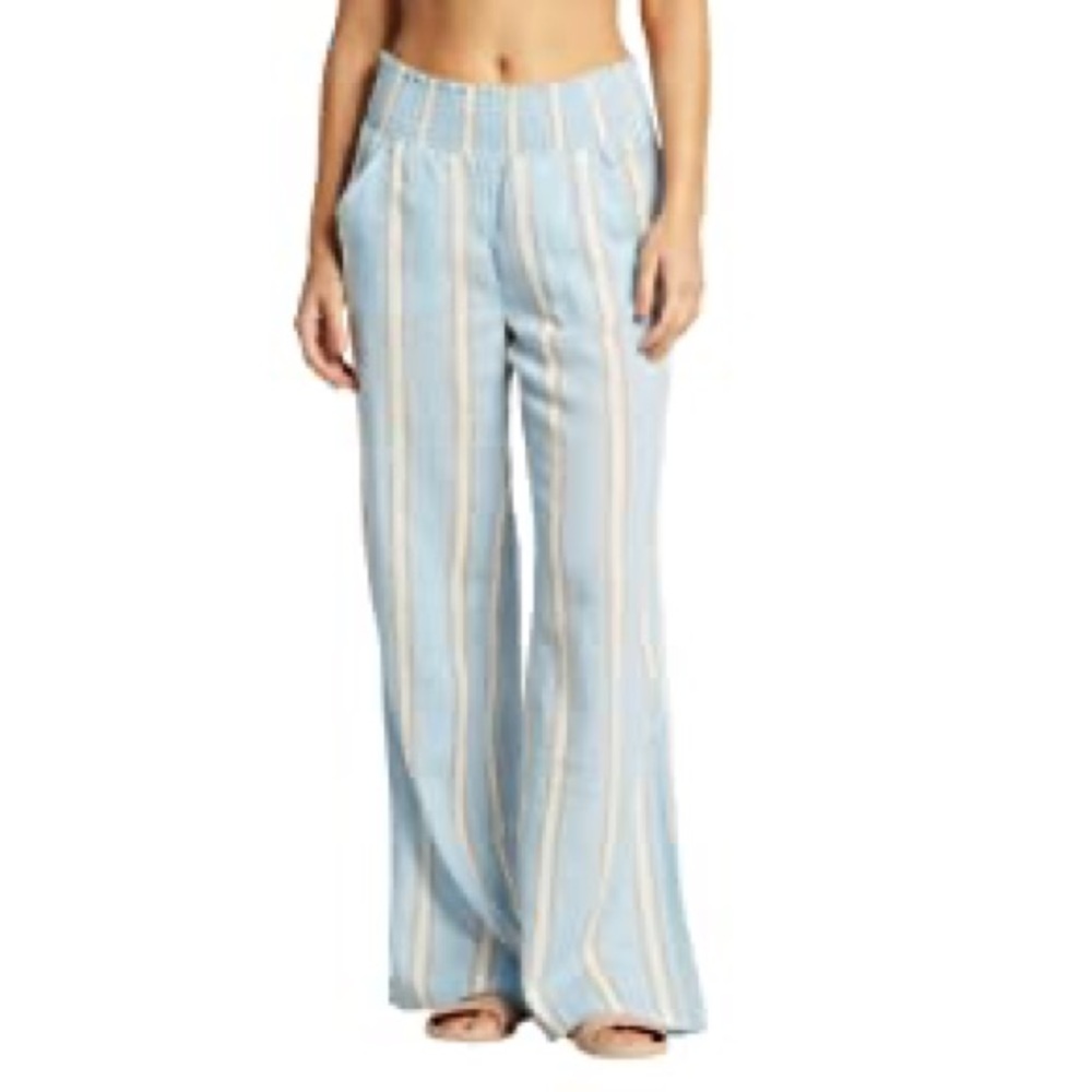 NWT Billabong New Waves Blue stripe beach pants.  Size S